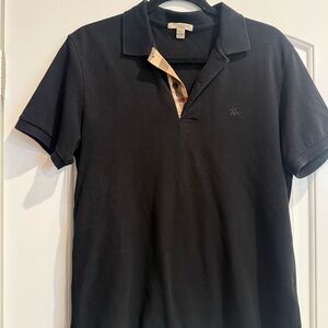 Burberry Black Polo with Signature Check